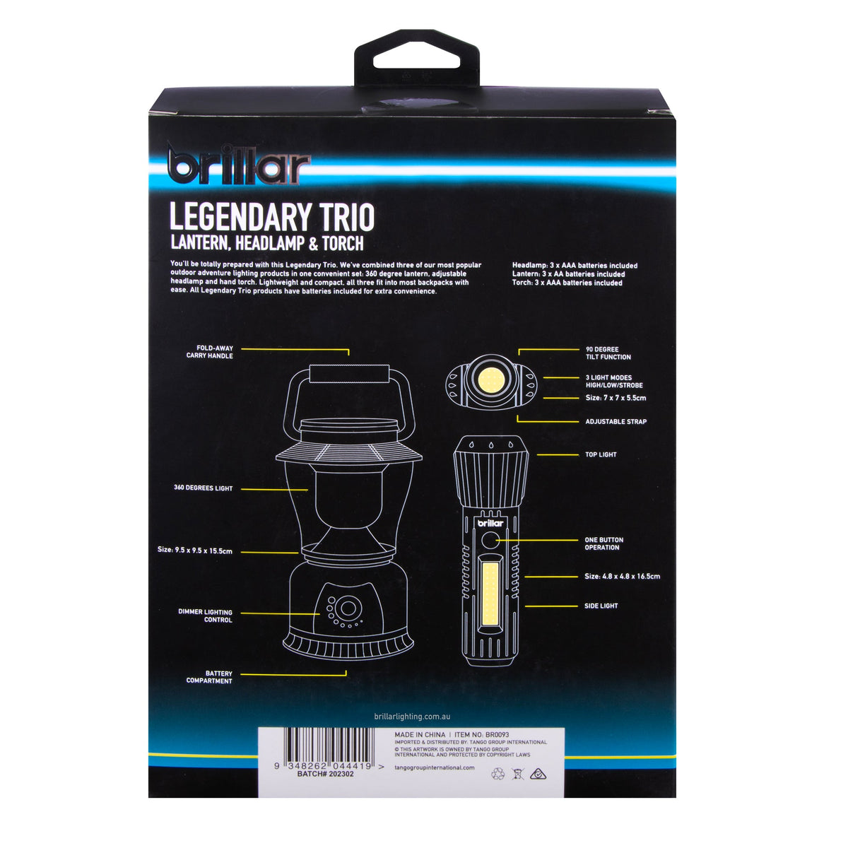 Brillar Legendary Trio Touch | Headlamp & Lantern