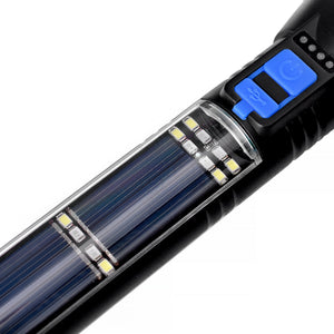 Brillar 150 Lumen Solar Power USB Rechargeable Multifunction Trekking Torch