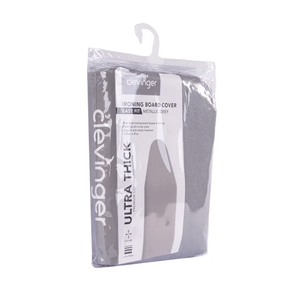 Ironing Board Cover | 47x135cm | Metallic Gray | Heat-Resistant Fabric | Universal Fit