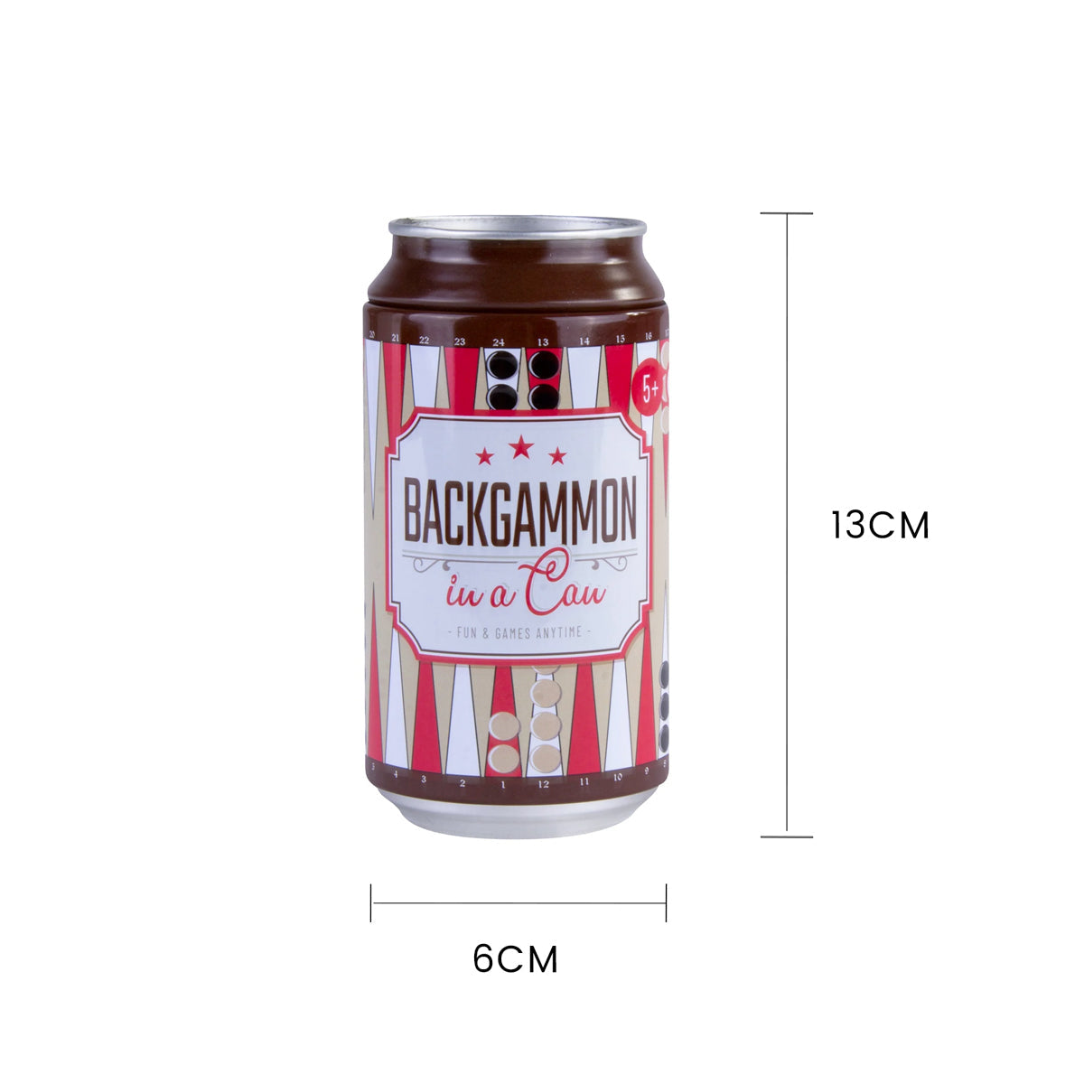 Backgammon in a Can | Travel Board Game