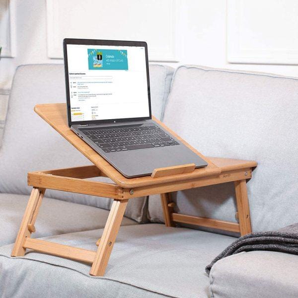 Foldable and Adjustable Bamboo Laptop Table | Bed Tray