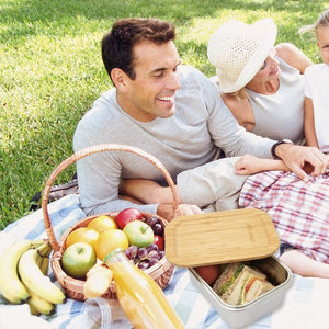 Clevinger Stainless Steel Bamboo Medium Lunch Box | 800ml