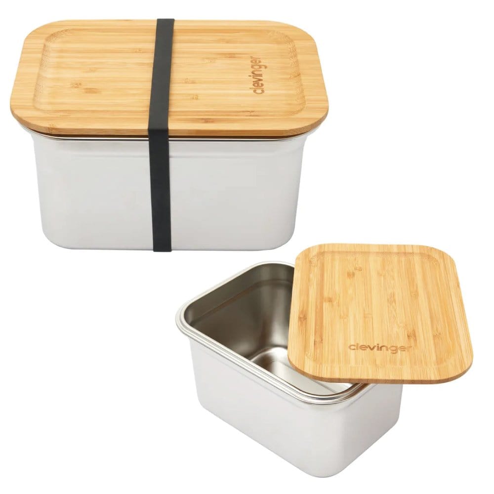 Clevinger Stainless Steel Bamboo Extra Large Lunch Box | 2000ml
