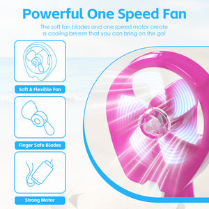 Handheld Battery-Powered Personal Water Spray Fan | Blue | Portable Cooling Mist Fan
