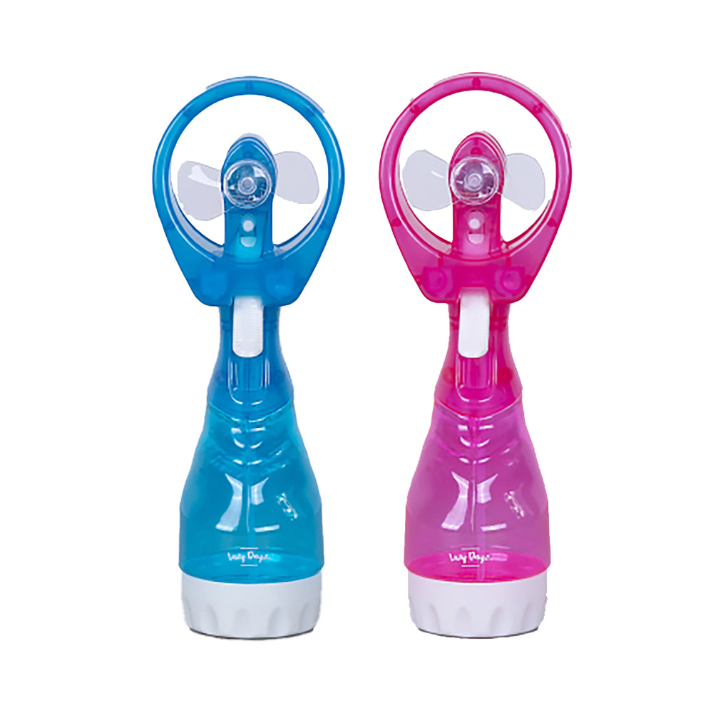 Handheld Battery-Powered Personal Water Spray Fan | Blue | Portable Cooling Mist Fan