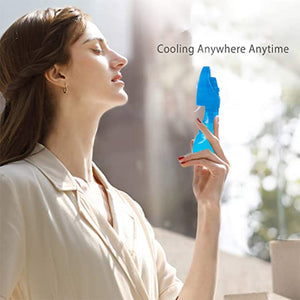 Handheld Battery-Powered Personal Water Spray Fan | Blue | Portable Cooling Mist Fan