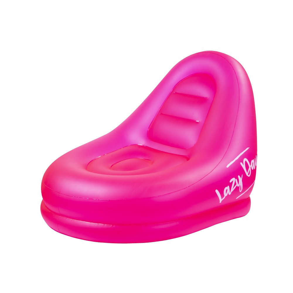 Lazy Dayz Jumbo Inflatable Chair | Pink | Fun & Comfortable Lounge Seating for Indoor & Outdoor Use