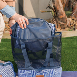 Lazy Dayz Insulated Cooler Tote | Makena Design | Portable Picnic & Beach Bag