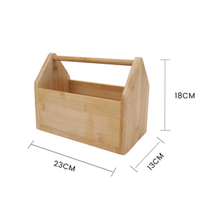 Bamboo Storage Toolbox | Multi-Purpose Organizer for Tools & Accessories