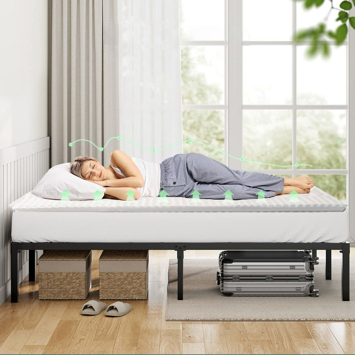 6cm Memory Foam Mattress Topper | Bamboo Cover | Queen Size