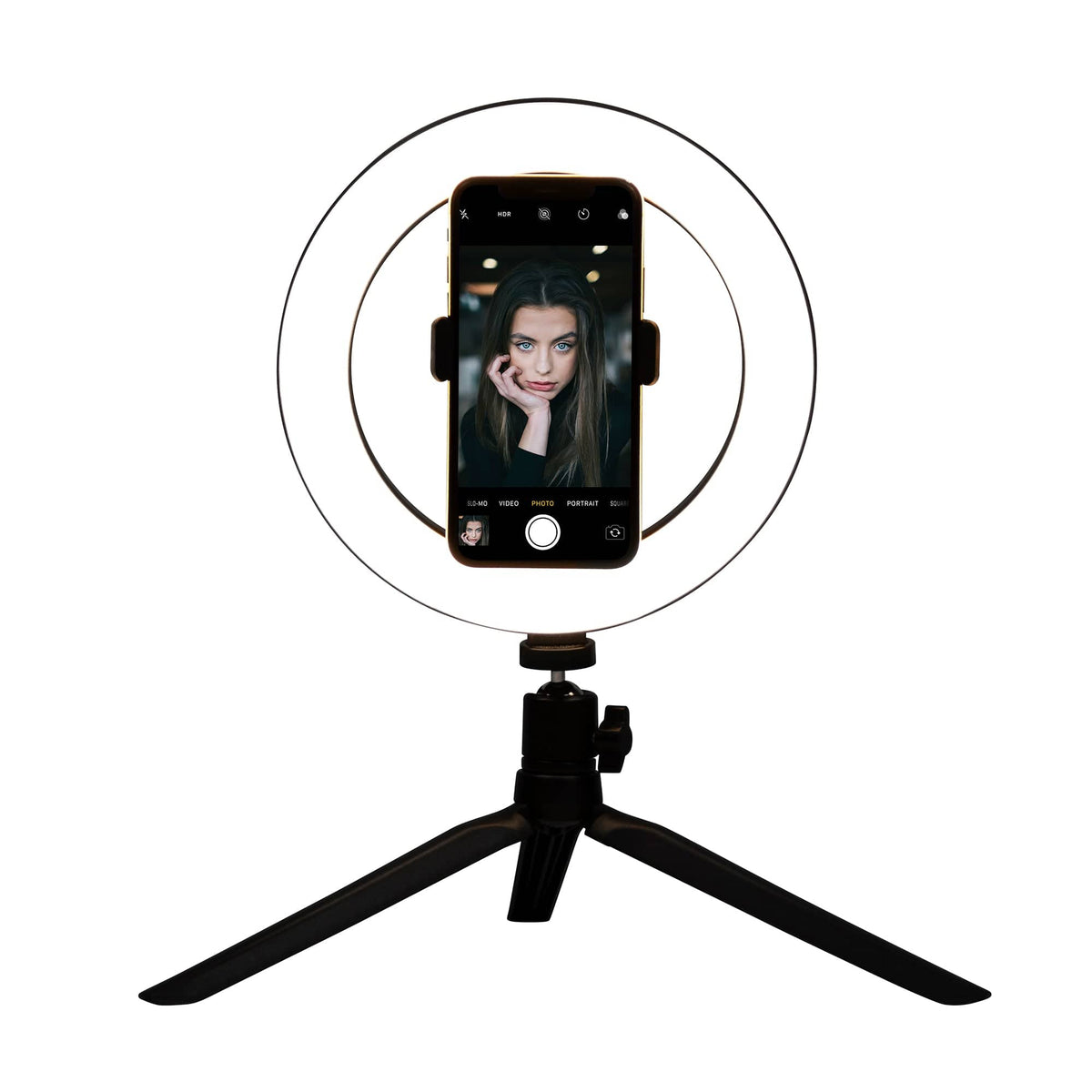 LED Studio Ring Light | 20cm | Stand & Phone Holder | Professional Makeup & Video Lighting
