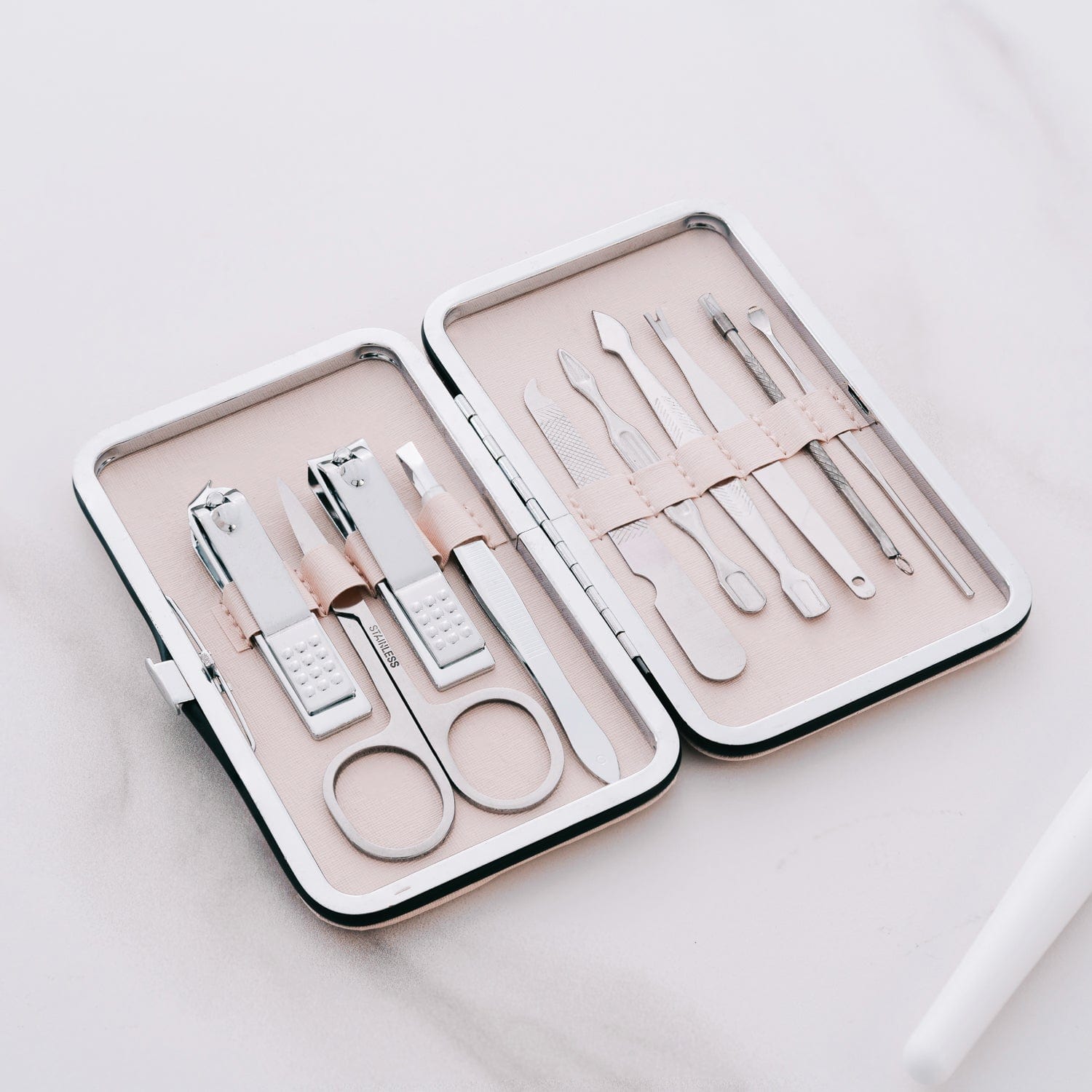 Remology Stainless Steel | 10pc Manicure Set | Silver