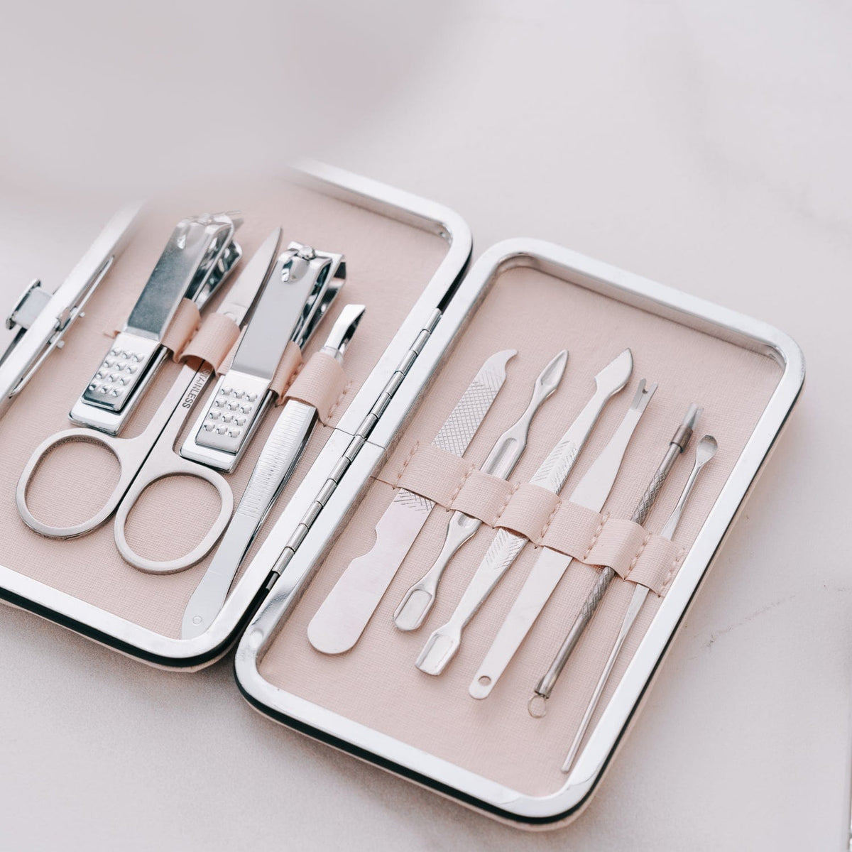 Remology Stainless Steel | 10pc Manicure Set | Silver