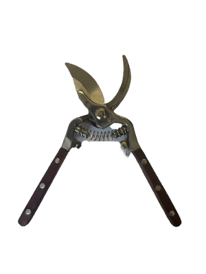 Curved Pruning Shears | Wood & Metal Handle | Durable Garden Clippers