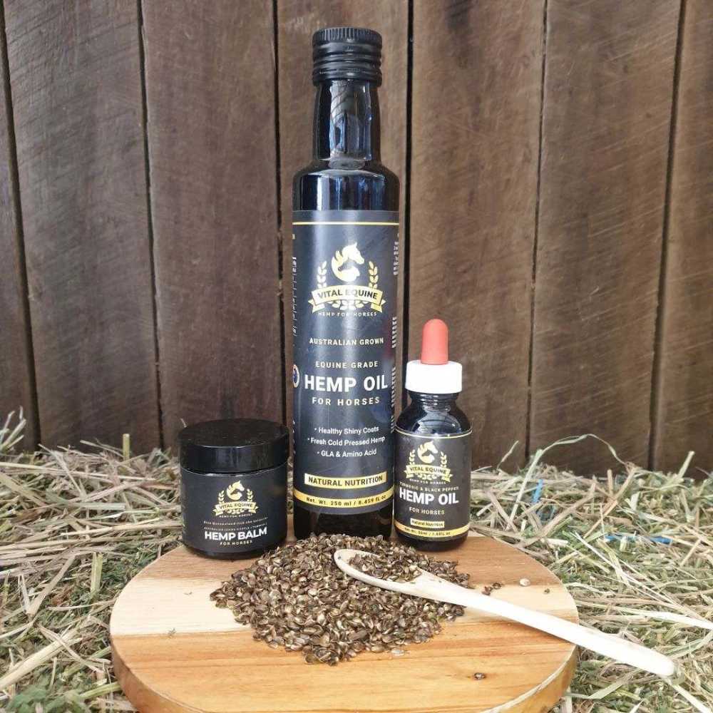 Vital Equine | Hemp Starter Pack | Turmeric Hemp Oil + Lemon Myrtle Balm