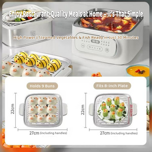Hoper Layer Multifunctional Three-layer Stainless Steel Steamer | AU Model