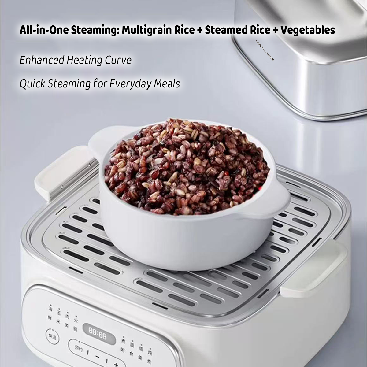 Hoper Layer Multifunctional Three-layer Stainless Steel Steamer | AU Model