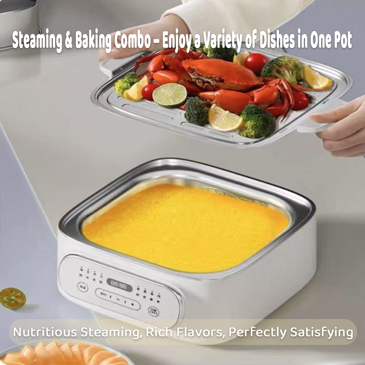Hoper Layer Multifunctional Three-layer Stainless Steel Steamer | AU Model