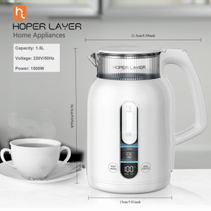 Hoper 1.5L Insulation Electric Kettle | 1500W Water Boiler | K15-G1