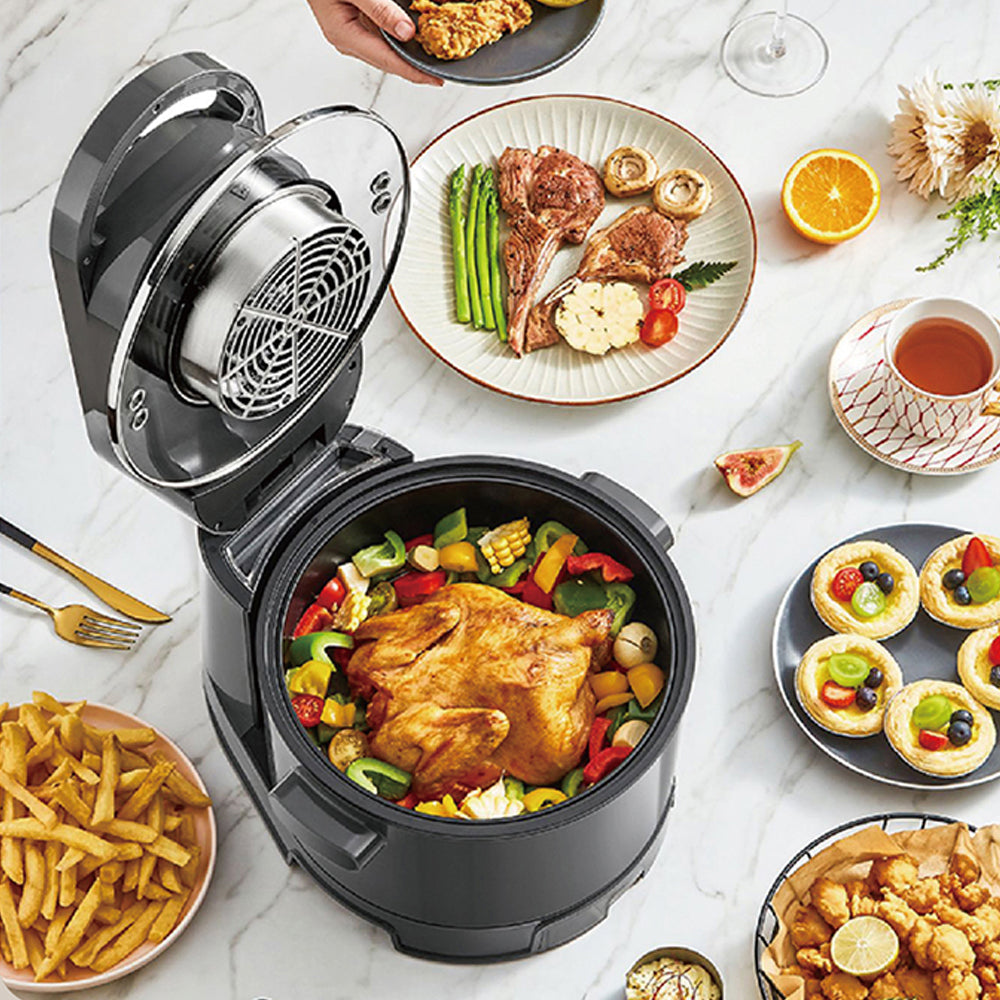 Hoper Layer Multi-functional 2-in-1 Air Fryer & Smokeless BBQ Grill | KZ-50 | Versatile Cooking