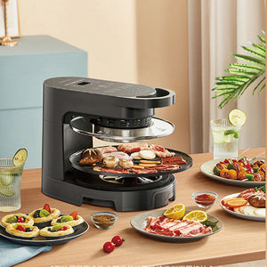 Hoper Layer Multi-functional 2-in-1 Air Fryer & Smokeless BBQ Grill | KZ-50 | Versatile Cooking