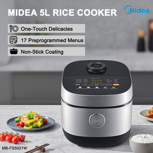 Midea 5L Rice Cooker | Non-Stick | Multi-functionality | 24-Hour Auto Keep Warm