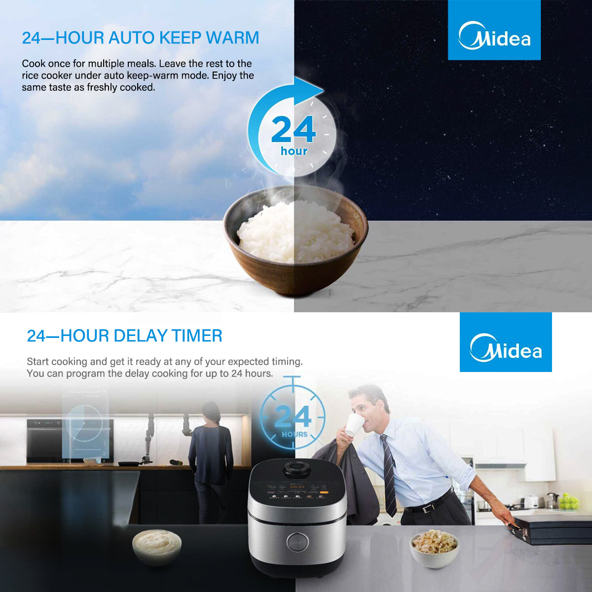 Midea 5L Rice Cooker | Non-Stick | Multi-functionality | 24-Hour Auto Keep Warm