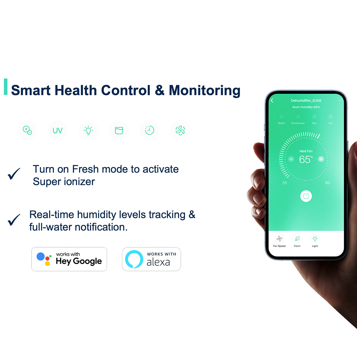 Midea FreshDry Dehumidifier & Air Purifier | 12L/Day | HEPA Filter | Low Noise