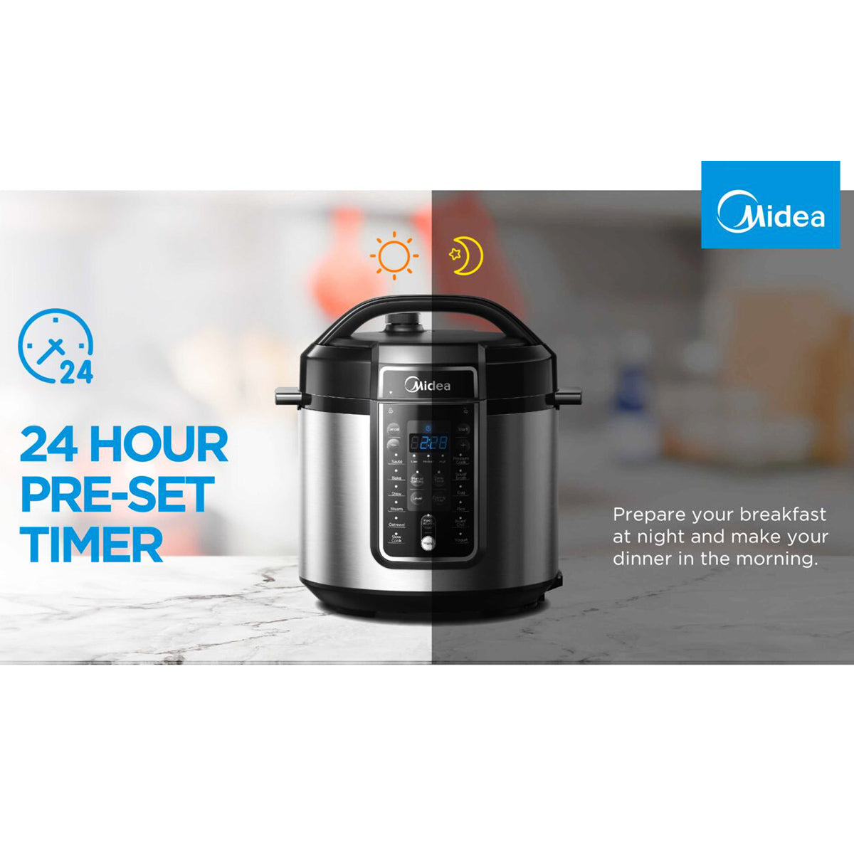 Midea 5.7L 12-Program Pressure Cooker