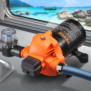 Diaphragm Pump 3GPM | 11.36 L/min | 3-Chamber Water Pump with Pressure Switch