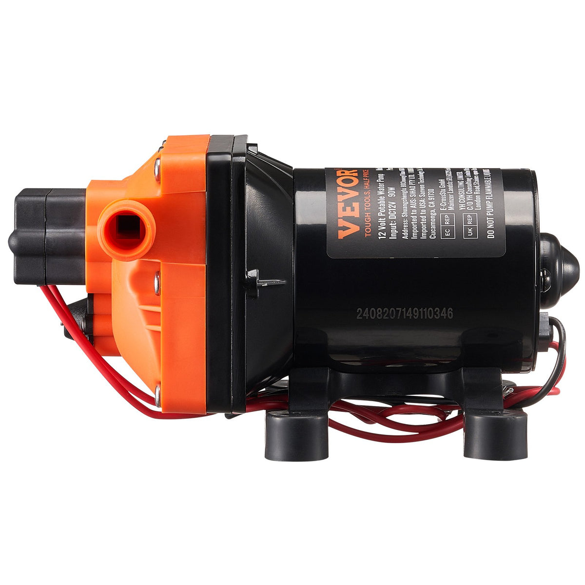 Diaphragm Pump 3GPM | 11.36L/min | 4-Chamber Water Pump with Pressure Switch