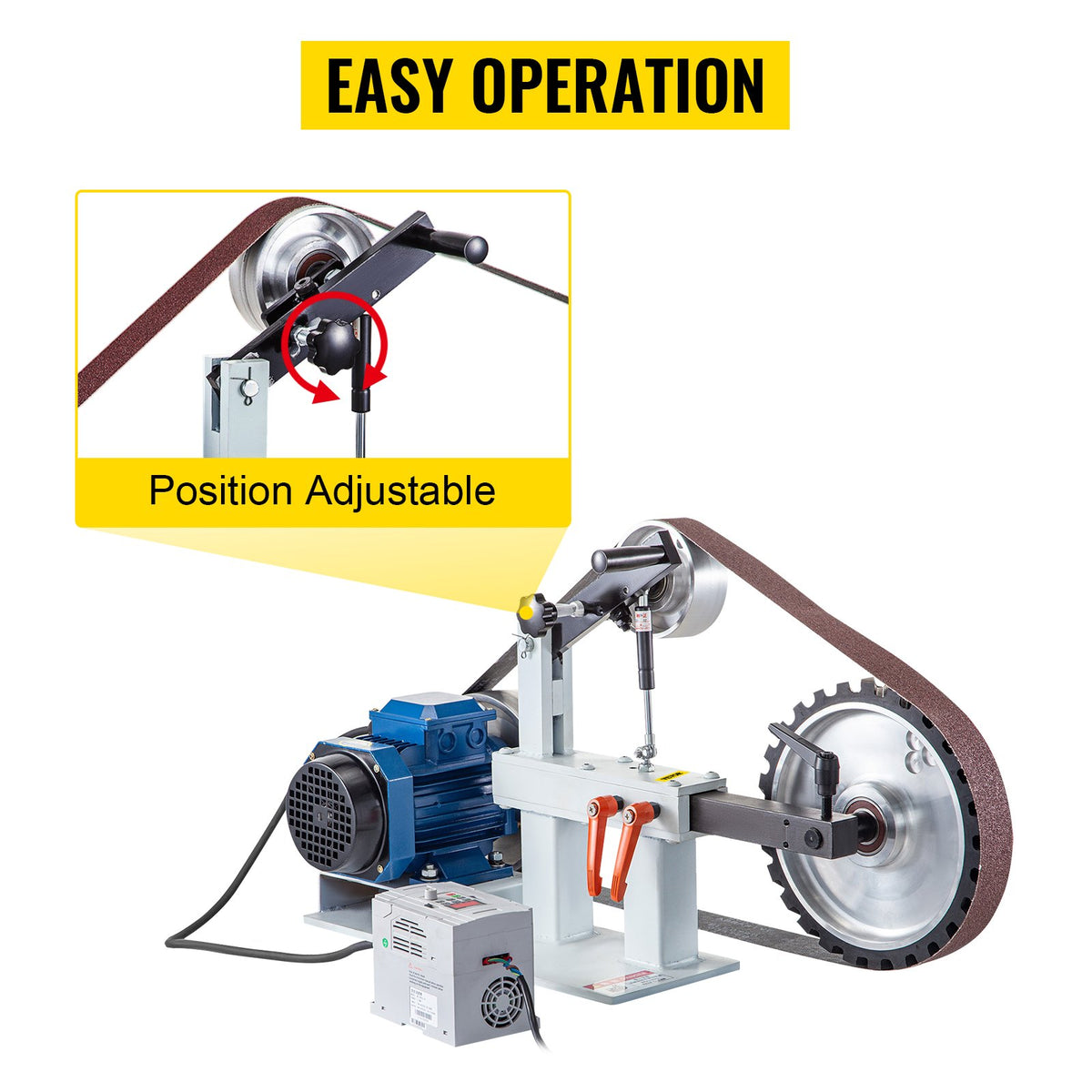 Belt Grinder Sander | 2x82" Chassis with 2HP Motor & VFD Combo