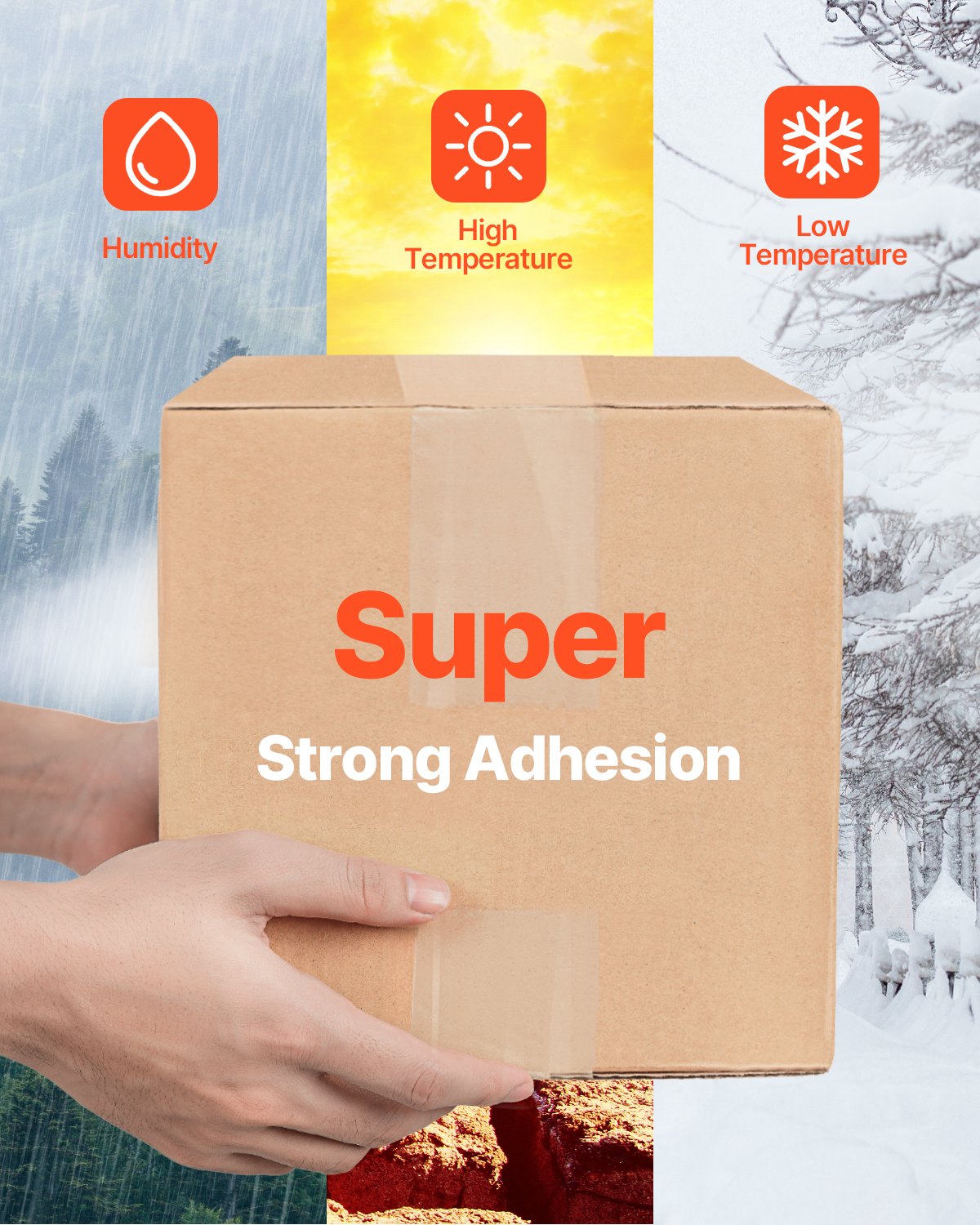 Packing Tape | 6 Rolls 25 Yards Clear 2.7 Mil with Dispenser