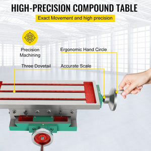 Compound Milling Machine Table | 450x170mm 2-Axis Cross Slide Drill Vice