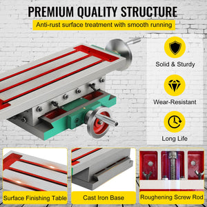 Compound Milling Machine Table | 450x170mm 2-Axis Cross Slide Drill Vice