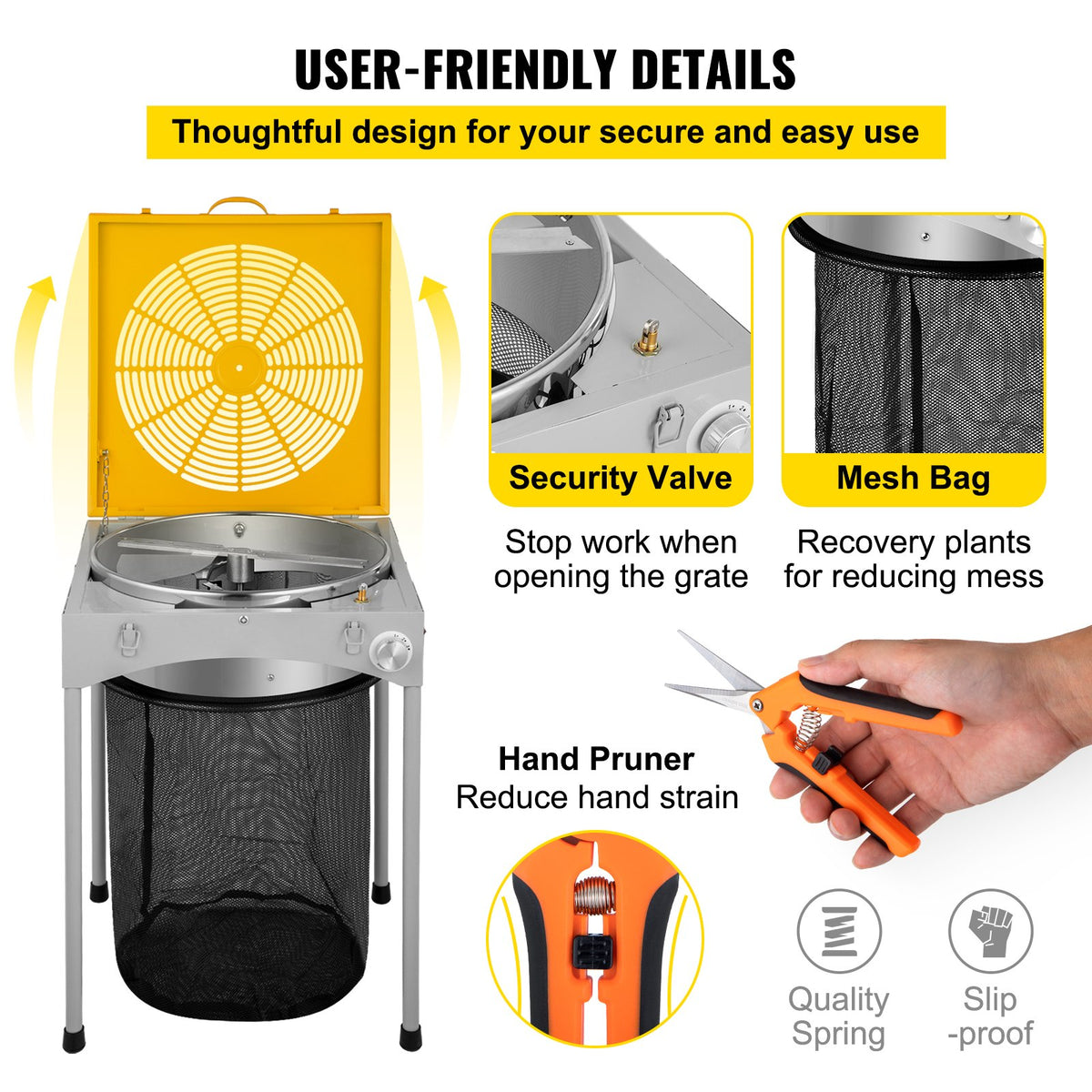 Automatic Bud Trimmer 18" | 3-Speed Electric Hydroponic Leaf Trimmer