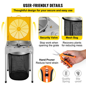 Automatic Bud Trimmer 18" | 3-Speed Electric Hydroponic Leaf Trimmer