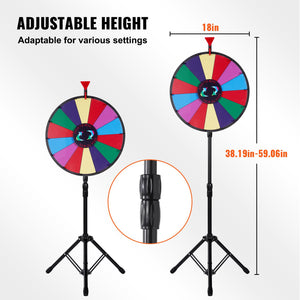 Prize Wheel | 18" Tabletop Color Wheel with Folding Tripod & 14 Dry-Erase Slots