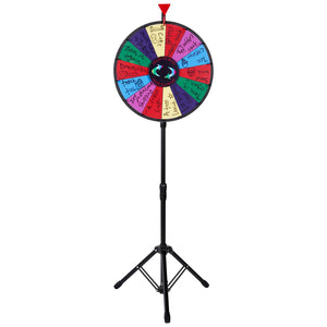 Prize Wheel | 18" Tabletop Color Wheel with Folding Tripod & 14 Dry-Erase Slots