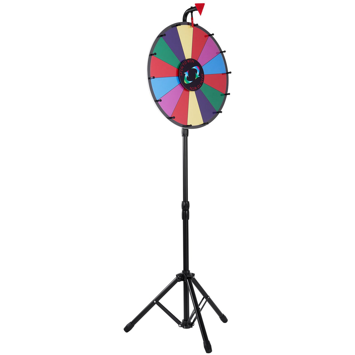 Prize Wheel | 18" Tabletop Color Wheel with Folding Tripod & 14 Dry-Erase Slots