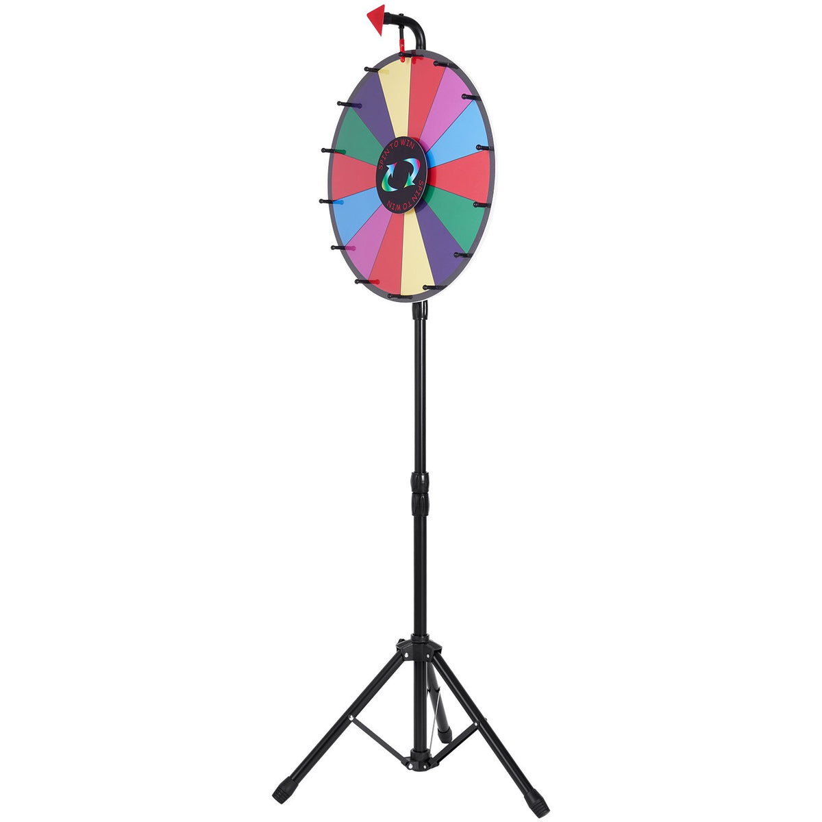 Prize Wheel | 18" Tabletop Color Wheel with Folding Tripod & 14 Dry-Erase Slots