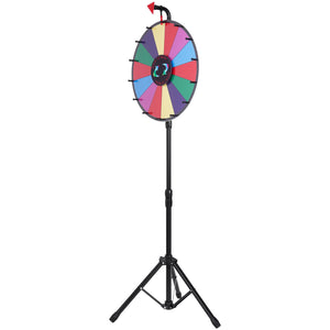 Prize Wheel | 18" Tabletop Color Wheel with Folding Tripod & 14 Dry-Erase Slots