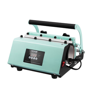 Tumbler Heat Press Machine Set | 8 x 20oz Blank Tumblers | Mug Press for 11-30oz Tumblers | Heat Transfer Paper, Gloves & Tape Included