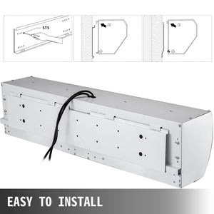 Air Curtain | 60" Commercial Door Air Barrier with 3 Speeds