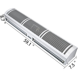 Air Curtain | 60" Commercial Door Air Barrier with 3 Speeds