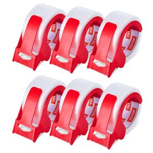 Packing Tape | 6 Rolls 65 Yards Clear 2.7 Mil with Dispenser