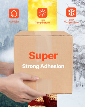 Packing Tape | 6 Rolls 65 Yards Clear 2.7 Mil with Dispenser