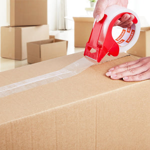 Packing Tape | 6 Rolls 65 Yards Clear 2.7 Mil with Dispenser