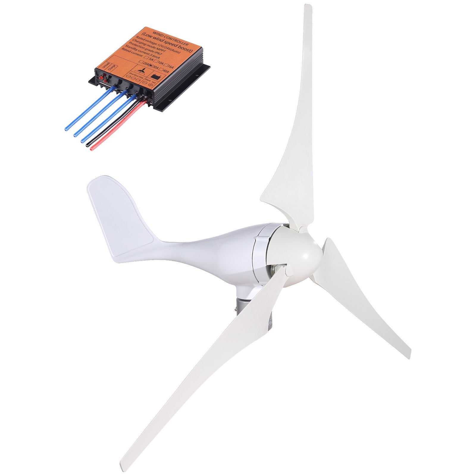 Wind Turbine Generator | 400W 12V with Controller | 3 or 5 Blade Options