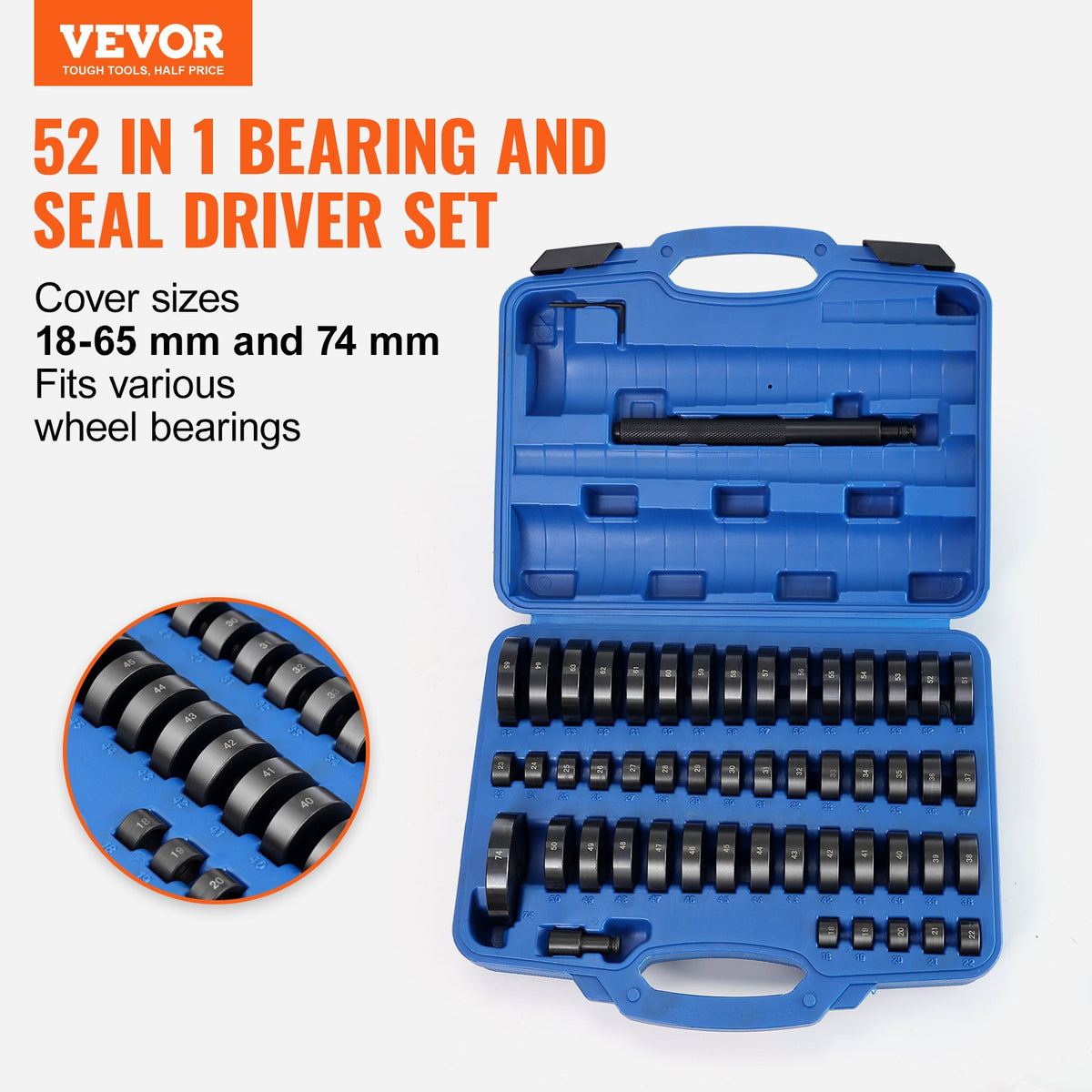 Bushing Press Kit | 52-Piece Transmission & Wheel Bearing Tool